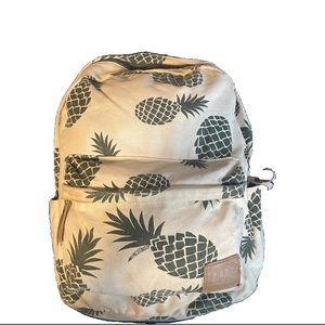 HALF MOON TRIBE Green/white pineapple backpack. Decent condition. few rips.